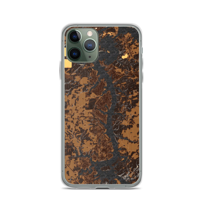 Custom iPhone 11 Pro Tellico Village Tennessee Map Phone Case in Ember