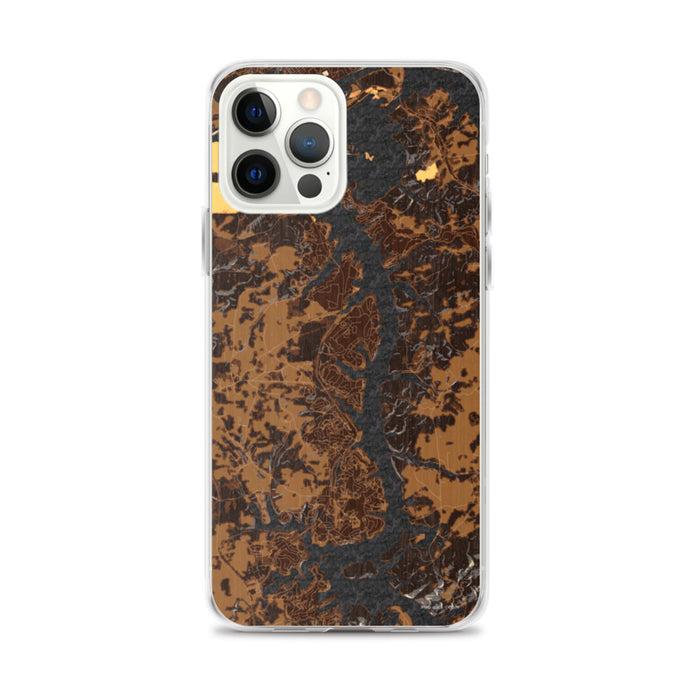 Custom iPhone 12 Pro Max Tellico Village Tennessee Map Phone Case in Ember