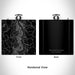 Rendered View of Tellico Village Tennessee Map Engraving on 6oz Stainless Steel Flask in Black