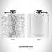 Rendered View of Tellico Village Tennessee Map Engraving on 6oz Stainless Steel Flask in White
