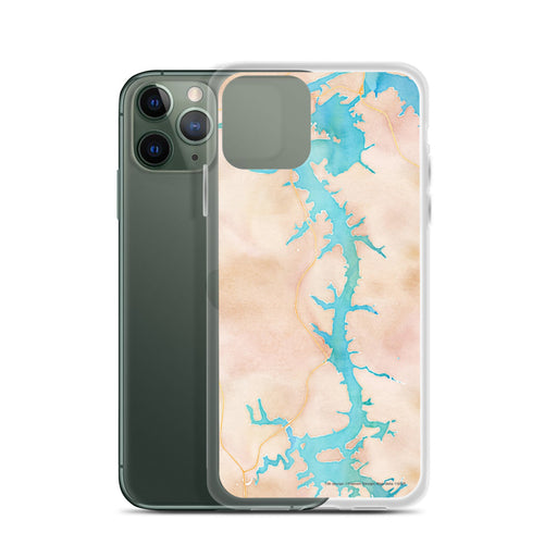 Custom Tellico Village Tennessee Map Phone Case in Watercolor