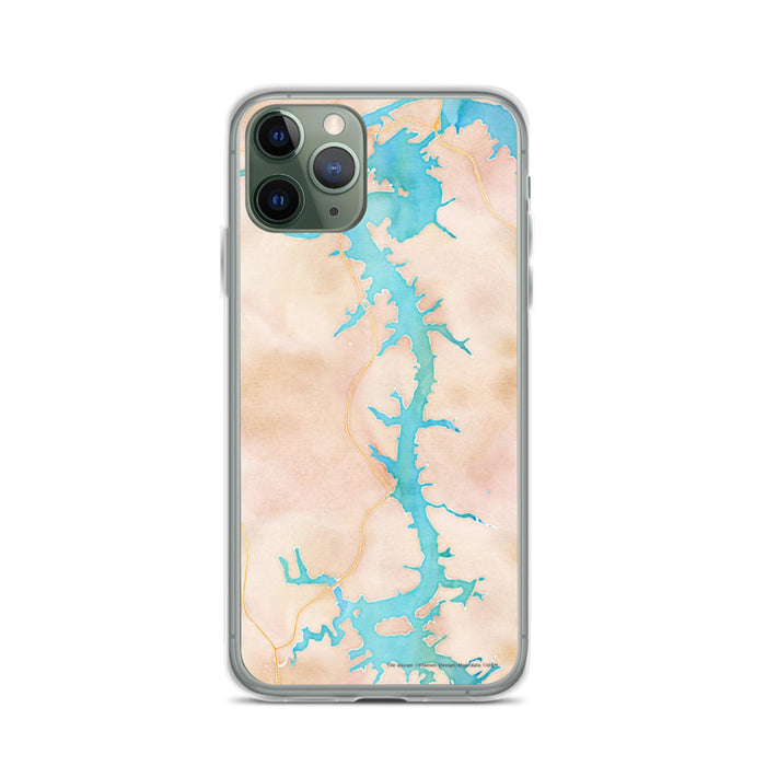 Custom iPhone 11 Pro Tellico Village Tennessee Map Phone Case in Watercolor