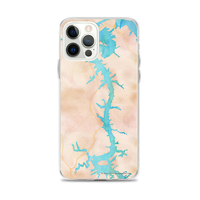 Custom iPhone 12 Pro Max Tellico Village Tennessee Map Phone Case in Watercolor