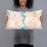 Person holding 20x12 Custom Tellico Village Tennessee Map Throw Pillow in Watercolor
