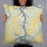 Person holding 22x22 Custom Tellico Village Tennessee Map Throw Pillow in Woodblock