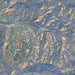 Telluride Colorado Map Print in Afternoon Style Zoomed In Close Up Showing Details