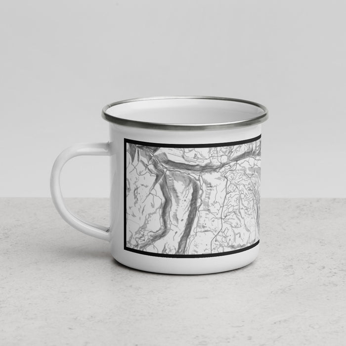 Left View Custom Telluride Colorado Map Enamel Mug in Classic