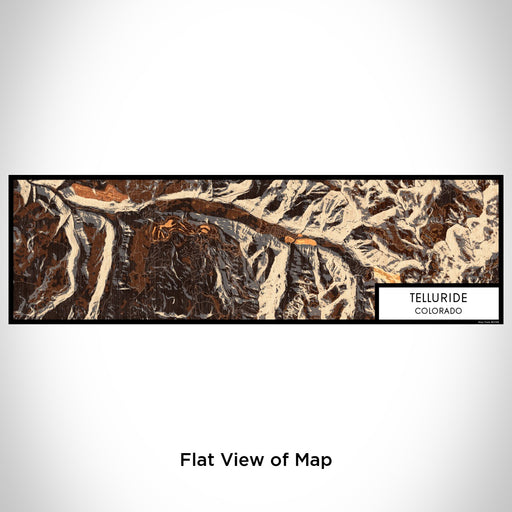 Flat View of Map Custom Telluride Colorado Map Enamel Mug in Ember