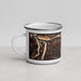 Left View Custom Telluride Colorado Map Enamel Mug in Ember