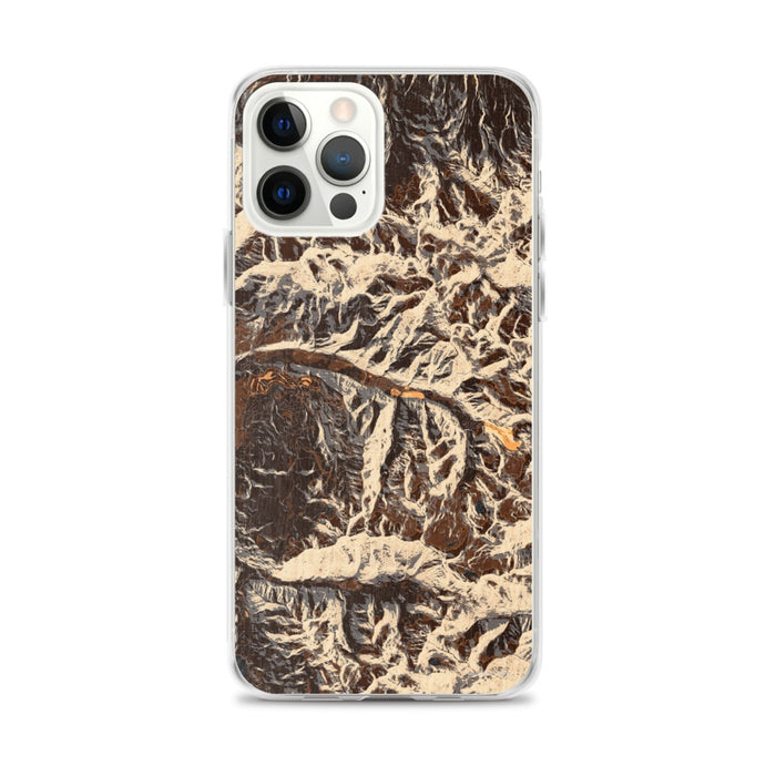 Custom Telluride Colorado Map iPhone 12 Pro Max Phone Case in Ember