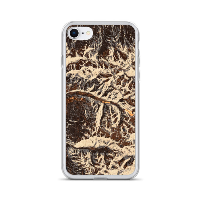 Custom Telluride Colorado Map iPhone SE Phone Case in Ember