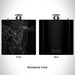 Rendered View of Telluride Colorado Map Engraving on 6oz Stainless Steel Flask in Black