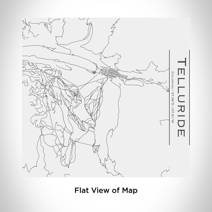 Rendered View of Telluride Colorado Map Engraving on 17oz Stainless Steel Insulated Tumbler in White