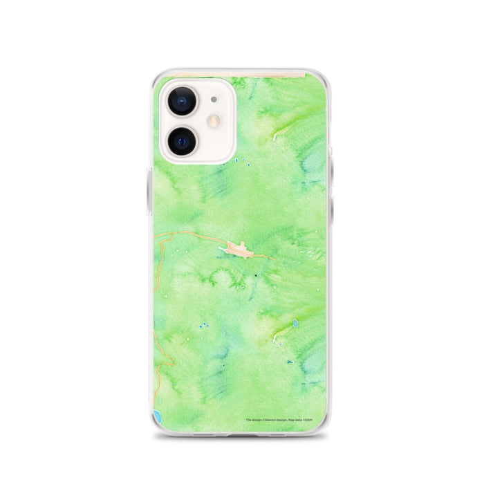 Custom Telluride Colorado Map iPhone 12 Phone Case in Watercolor
