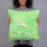 Person holding 18x18 Custom Telluride Colorado Map Throw Pillow in Watercolor