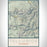 Telluride Colorado Map Print Portrait Orientation in Woodblock Style With Shaded Background