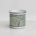 Front View Custom Telluride Colorado Map Enamel Mug in Woodblock