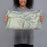 Person holding 20x12 Custom Telluride Colorado Map Throw Pillow in Woodblock