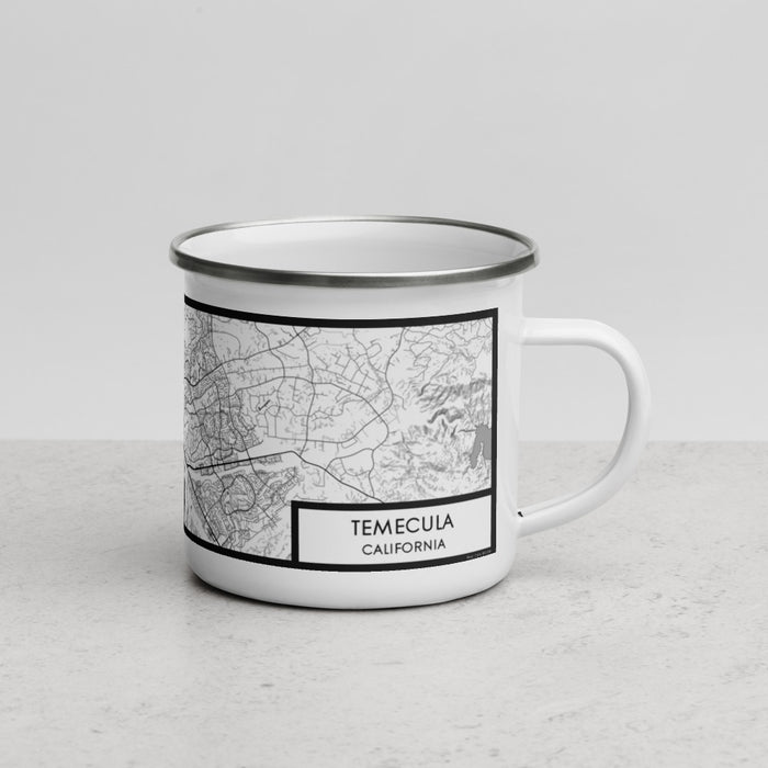 Right View Custom Temecula California Map Enamel Mug in Classic