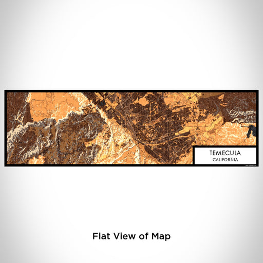 Flat View of Map Custom Temecula California Map Enamel Mug in Ember