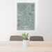 24x36 Tempe Arizona Map Print Portrait Orientation in Afternoon Style Behind 2 Chairs Table and Potted Plant