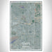 Tempe Arizona Map Print Portrait Orientation in Afternoon Style With Shaded Background