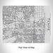 Rendered View of Tempe Arizona Map Engraving on 20oz Stainless Steel Insulated Bottle with Bamboo Top