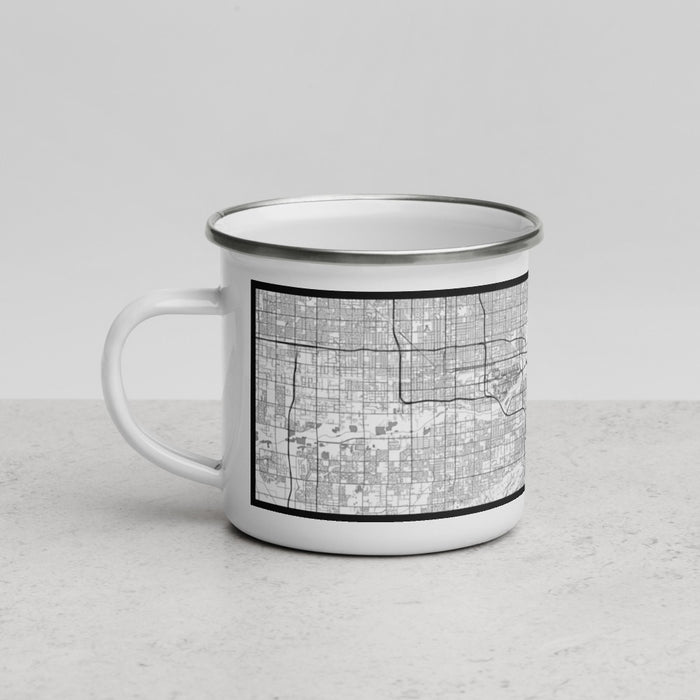 Left View Custom Tempe Arizona Map Enamel Mug in Classic