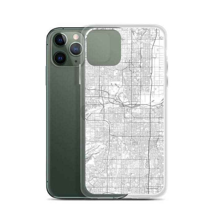 Custom Tempe Arizona Map Phone Case in Classic on Table with Laptop and Plant