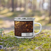 Right View Custom Tempe Arizona Map Enamel Mug in Ember on Grass With Trees in Background