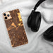 Custom Tempe Arizona Map Phone Case in Ember on Table with Black Headphones
