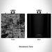 Rendered View of Tempe Arizona Map Engraving on 6oz Stainless Steel Flask in Black