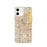 Custom Tempe Arizona Map iPhone 12 Phone Case in Woodblock