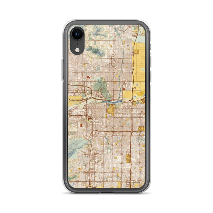Custom Tempe Arizona Map Phone Case in Woodblock