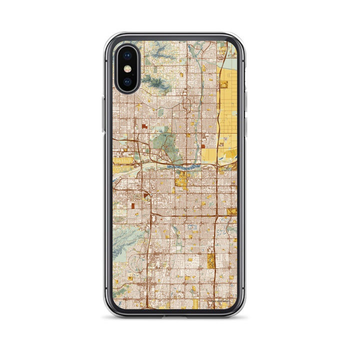 Custom Tempe Arizona Map Phone Case in Woodblock