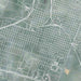 Temple Texas Map Print in Afternoon Style Zoomed In Close Up Showing Details