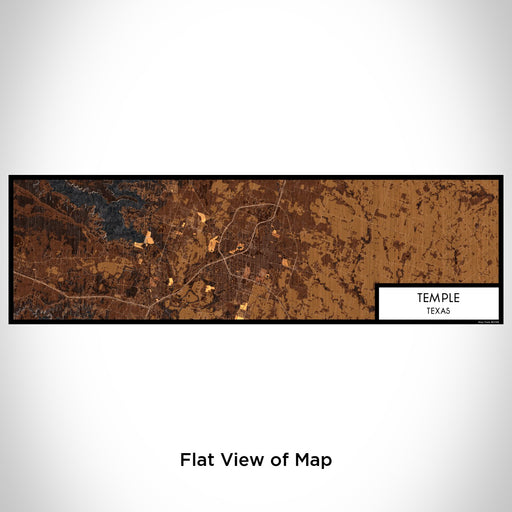 Flat View of Map Custom Temple Texas Map Enamel Mug in Ember
