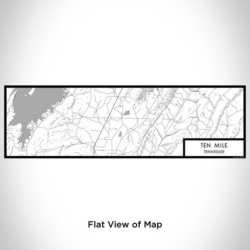 Flat View of Map Custom Ten Mile Tennessee Map Enamel Mug in Classic