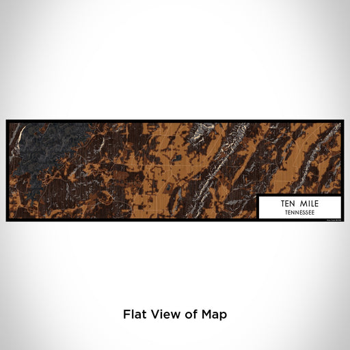 Flat View of Map Custom Ten Mile Tennessee Map Enamel Mug in Ember
