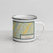Right View Custom Ten Mile Tennessee Map Enamel Mug in Woodblock