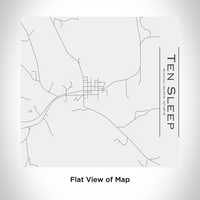 Rendered View of Ten Sleep Wyoming Map Engraving on 17oz Stainless Steel Insulated Tumbler in White