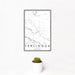 12x18 Terlingua Texas Map Print Portrait Orientation in Classic Style With Small Cactus Plant in White Planter