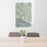 24x36 Terlingua Texas Map Print Portrait Orientation in Afternoon Style Behind 2 Chairs Table and Potted Plant