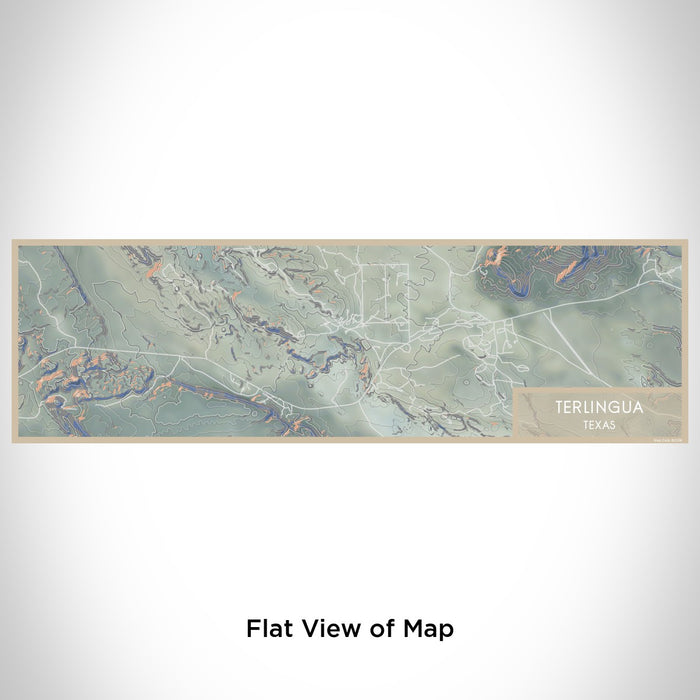 Flat View of Map Custom Terlingua Texas Map Enamel Mug in Afternoon