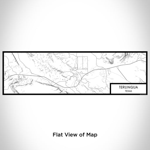 Flat View of Map Custom Terlingua Texas Map Enamel Mug in Classic
