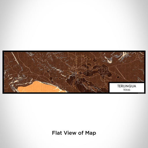 Flat View of Map Custom Terlingua Texas Map Enamel Mug in Ember