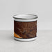 Front View Custom Terlingua Texas Map Enamel Mug in Ember