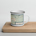 Right View Custom Terlingua Texas Map Enamel Mug in Woodblock