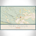 Terlingua Texas Map Print Landscape Orientation in Woodblock Style With Shaded Background