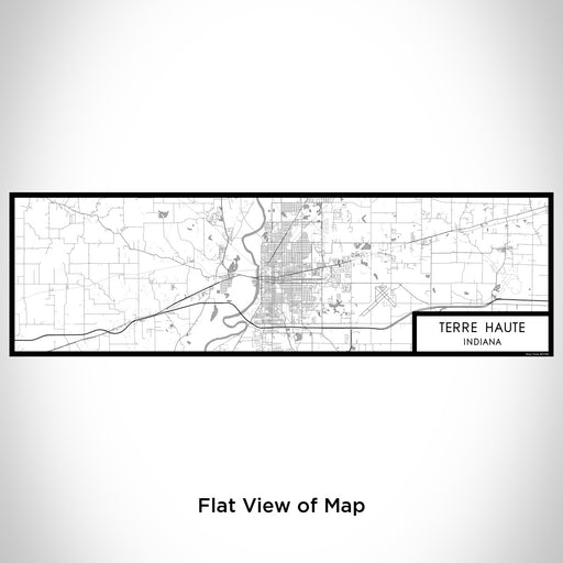 Flat View of Map Custom Terre Haute Indiana Map Enamel Mug in Classic